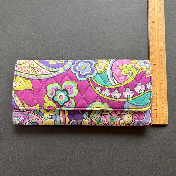 Vera Bradley Women's Paisley Wallet - Purple and Yellow - Picture 8 of 8